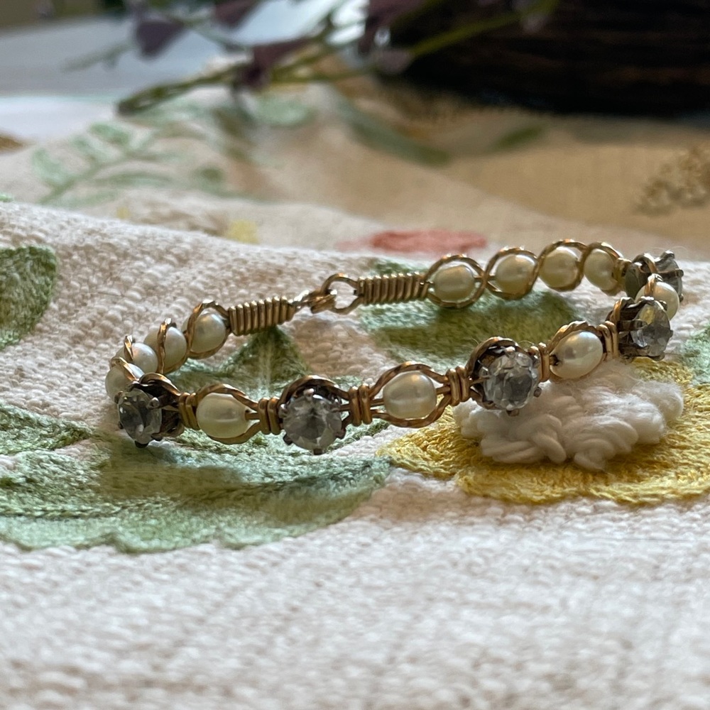 Ronaldo Freshwater Pearl and Diamond Bracelet